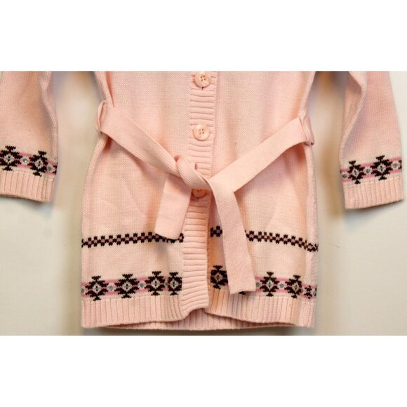 2006 Gymboree Park City Luxe Pink Fair Isle Sweater Duster sz 6 12 NWT Knit - Picture 4 of 9